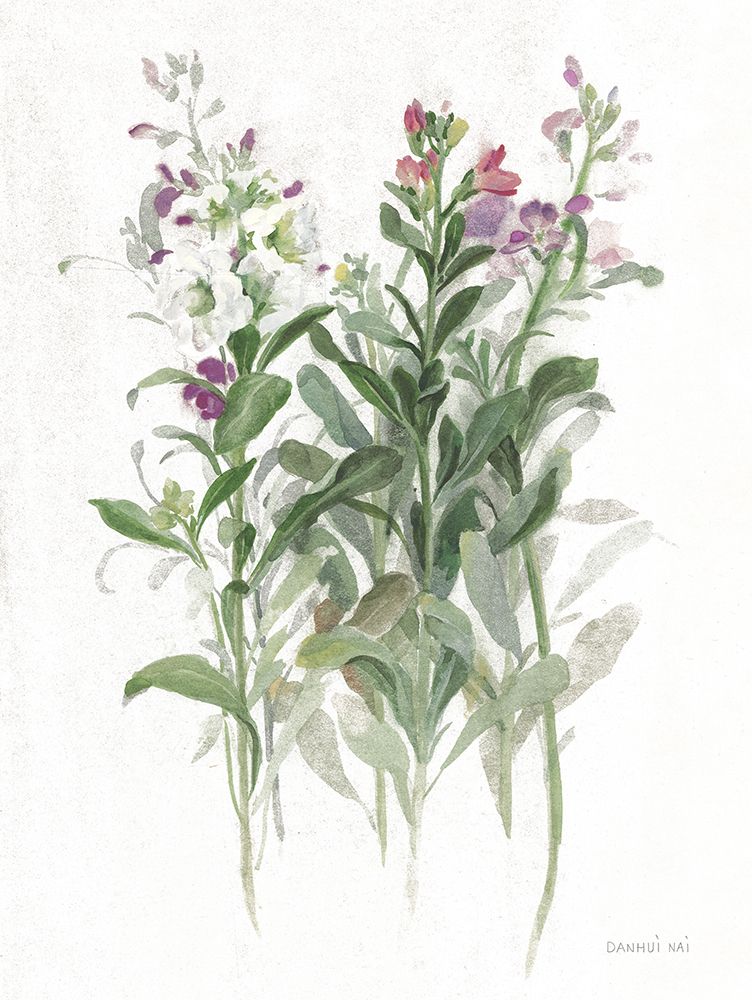 Sprigs of June I White art print by Danhui Nai for $57.95 CAD