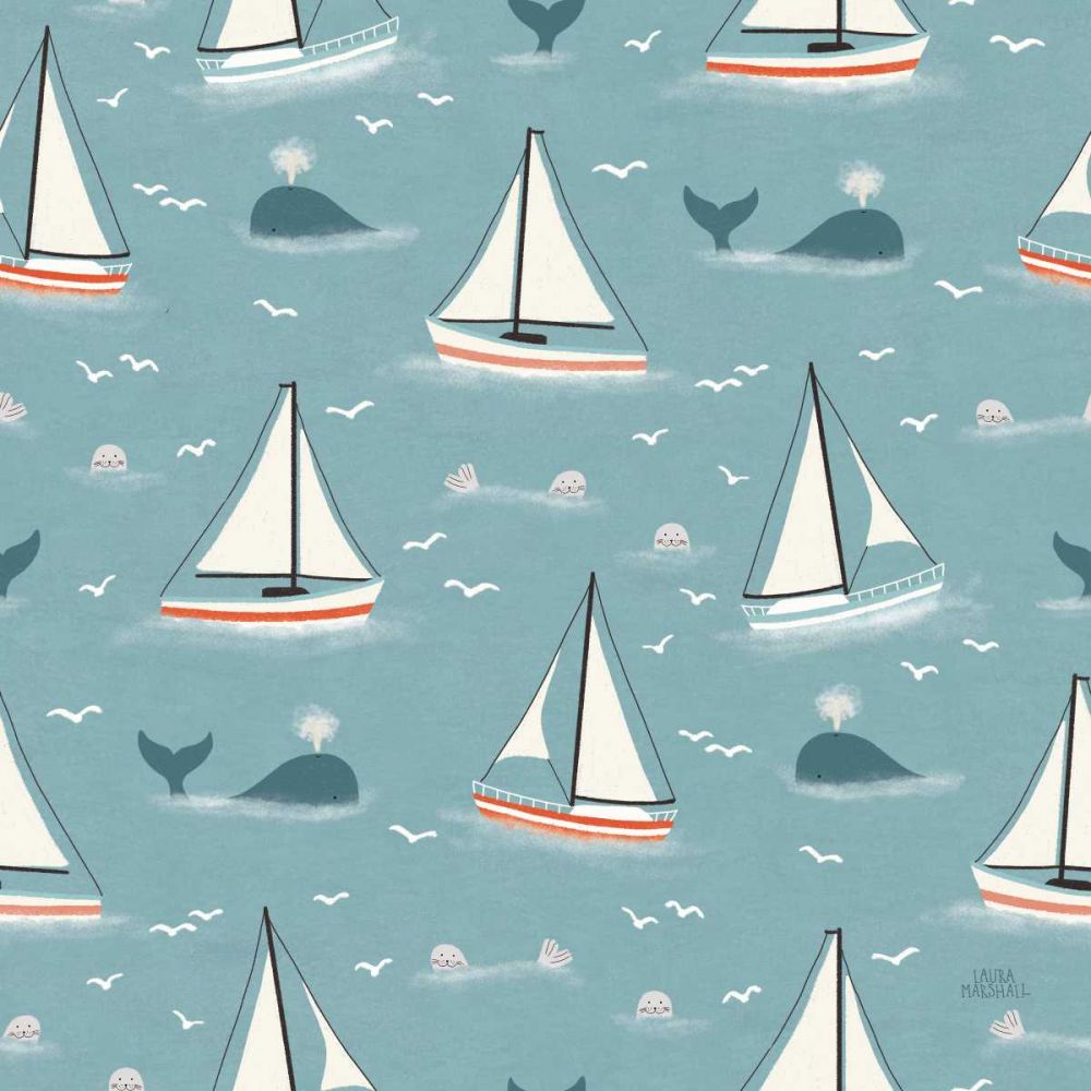Seaside Village Pattern III art print by Laura Marshall for $57.95 CAD
