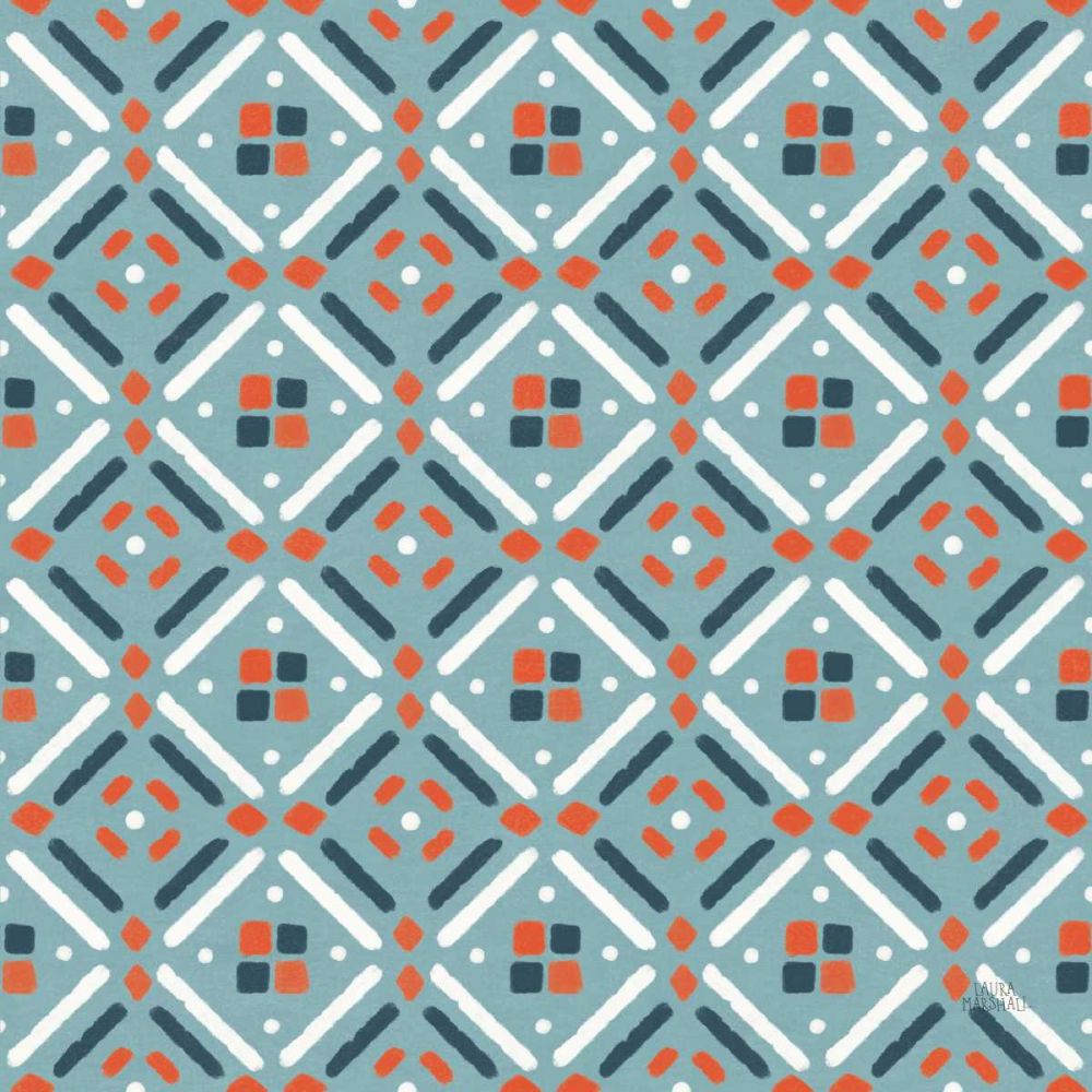 Seaside Village Pattern VIIC art print by Laura Marshall for $57.95 CAD