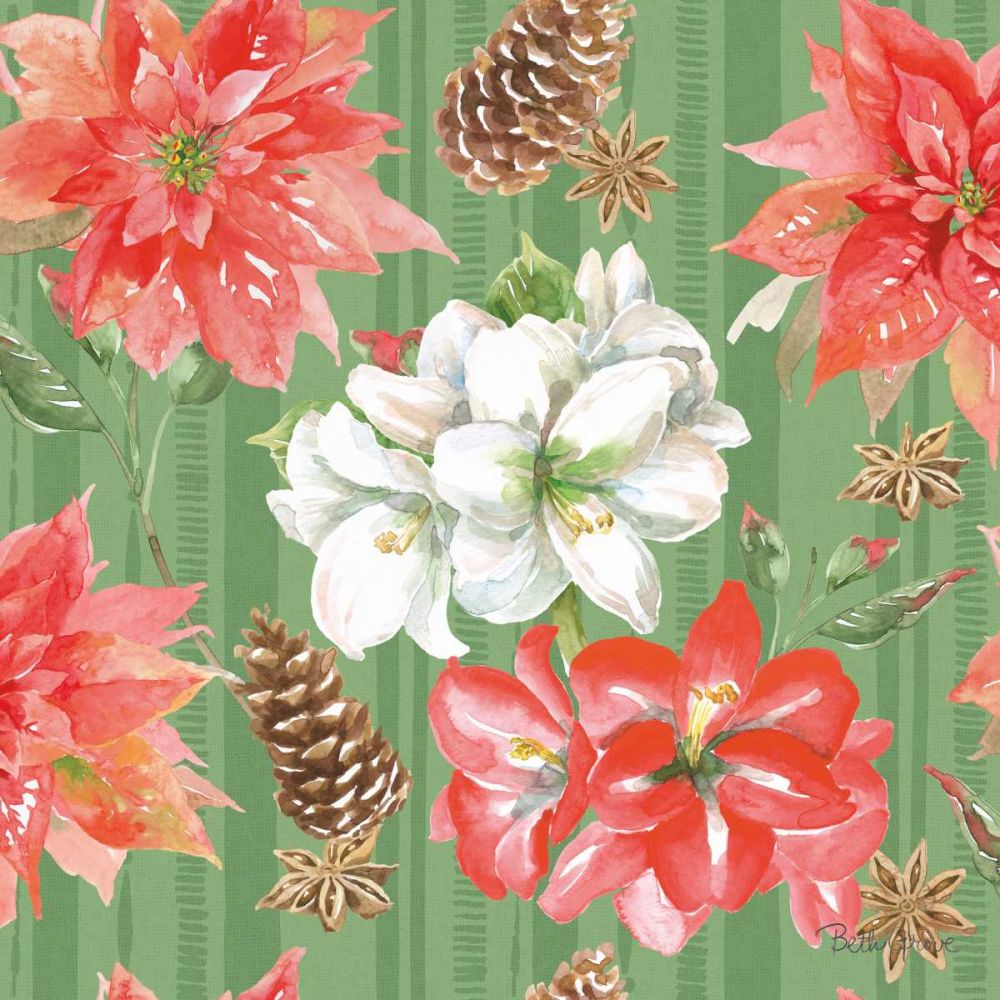 Holiday Flora Pattern IB art print by Beth Grove for $57.95 CAD