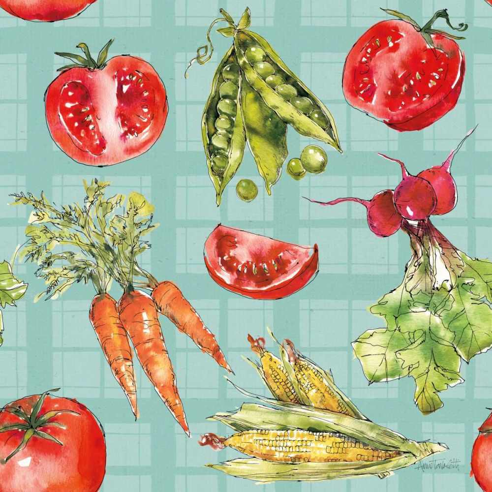 Veggie Market Pattern IB art print by Anne Tavoletti for $57.95 CAD