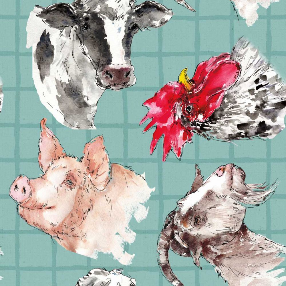 Farm Signs Pattern IB art print by Anne Tavoletti for $57.95 CAD