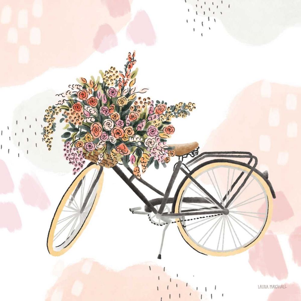 Sweet Paris II Bike art print by Laura Marshall for $57.95 CAD