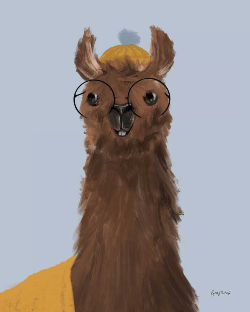 Delightful Alpacas III art print by Becky Thorns for $57.95 CAD