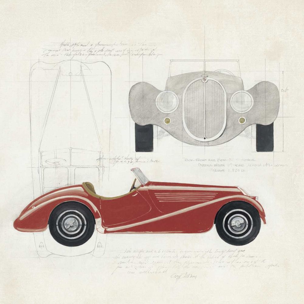 Roadster I Red Car art print by Avery Tillmon for $57.95 CAD