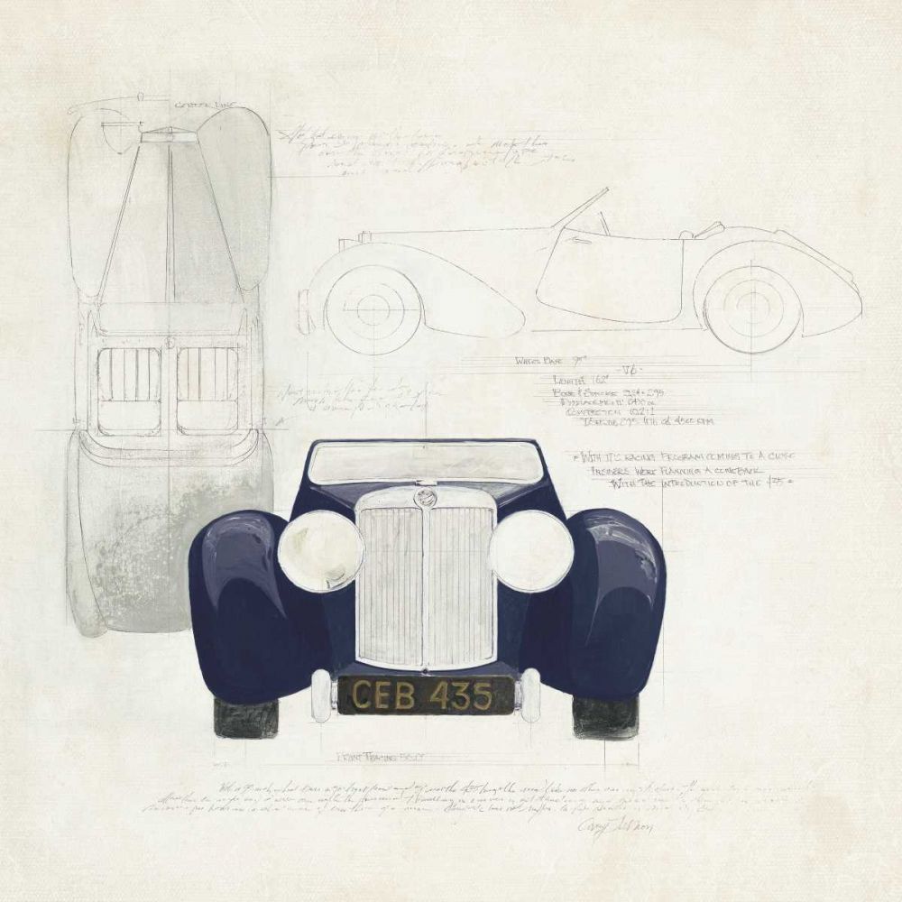 Roadster II Blue Car art print by Avery Tillmon for $57.95 CAD
