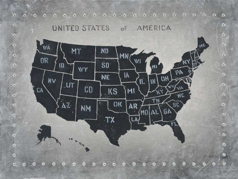 Riveting USA Map art print by James Wiens for $57.95 CAD