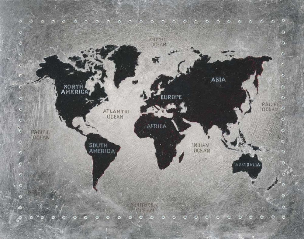 Riveting World Map art print by James Wiens for $57.95 CAD