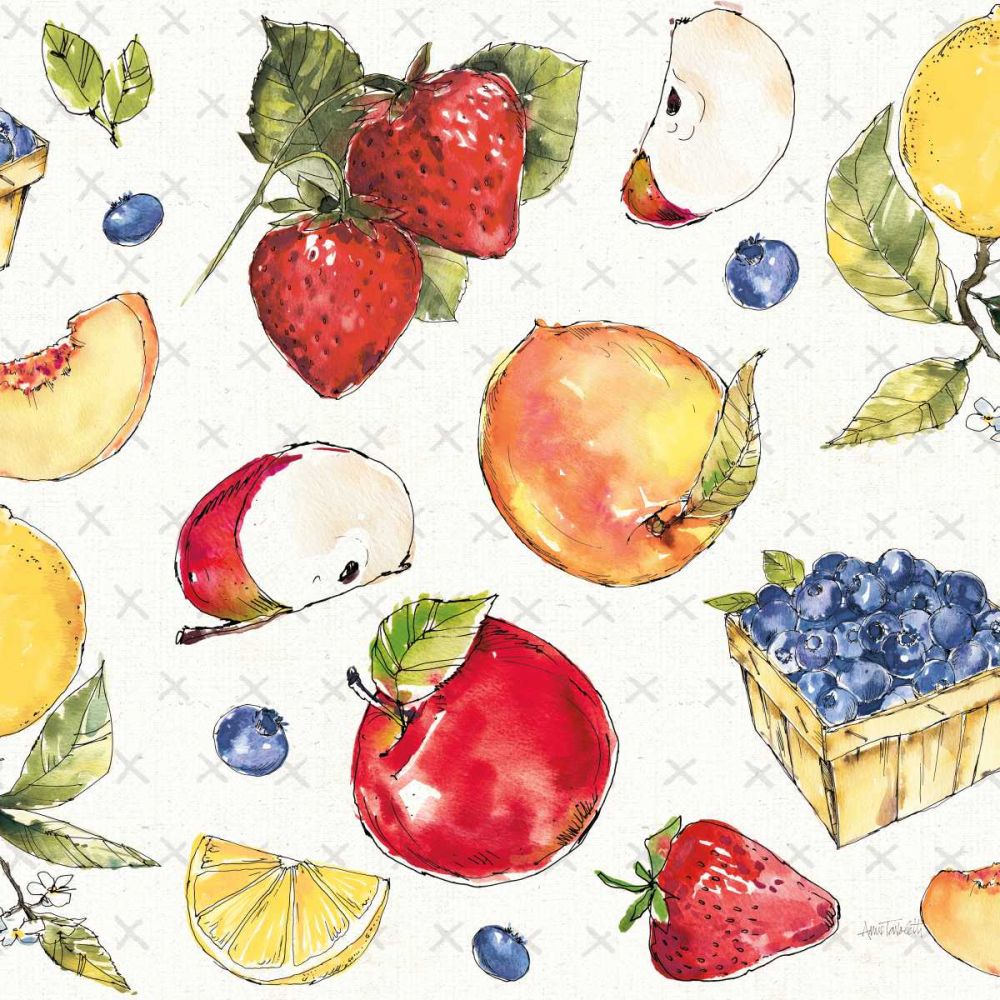 Fruit Stand Pattern I art print by Anne Tavoletti for $57.95 CAD
