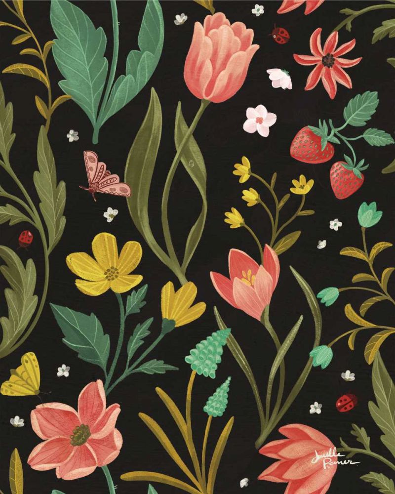 Spring Botanical Pattern IA art print by Janelle Penner for $57.95 CAD