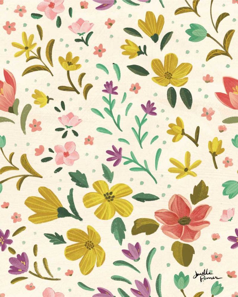 Spring Botanical Pattern IIB art print by Janelle Penner for $57.95 CAD