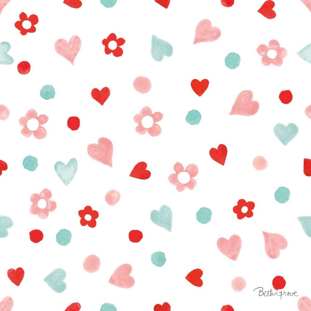 Paws of Love Pattern IIA art print by Beth Grove for $57.95 CAD