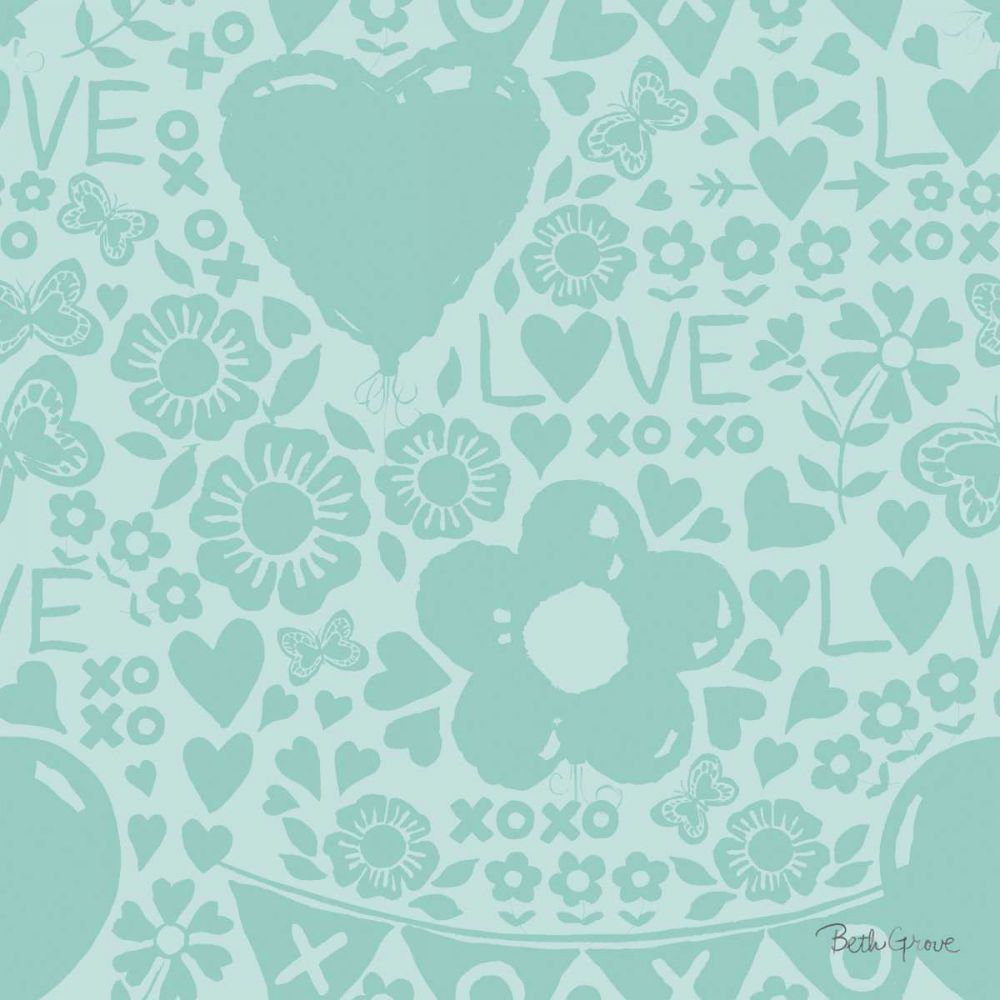 Paws of Love Pattern IVD art print by Beth Grove for $57.95 CAD