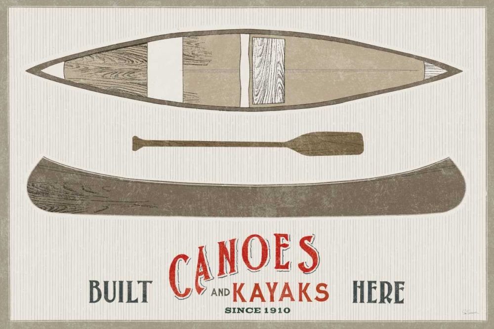 Cabin Life VII Kayak art print by Sue Schlabach for $57.95 CAD