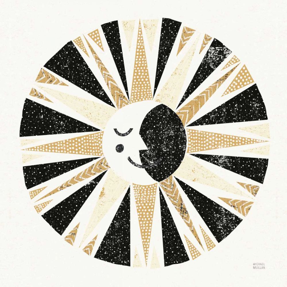 Moonshine Black Gold Sq art print by Michael Mullan for $57.95 CAD