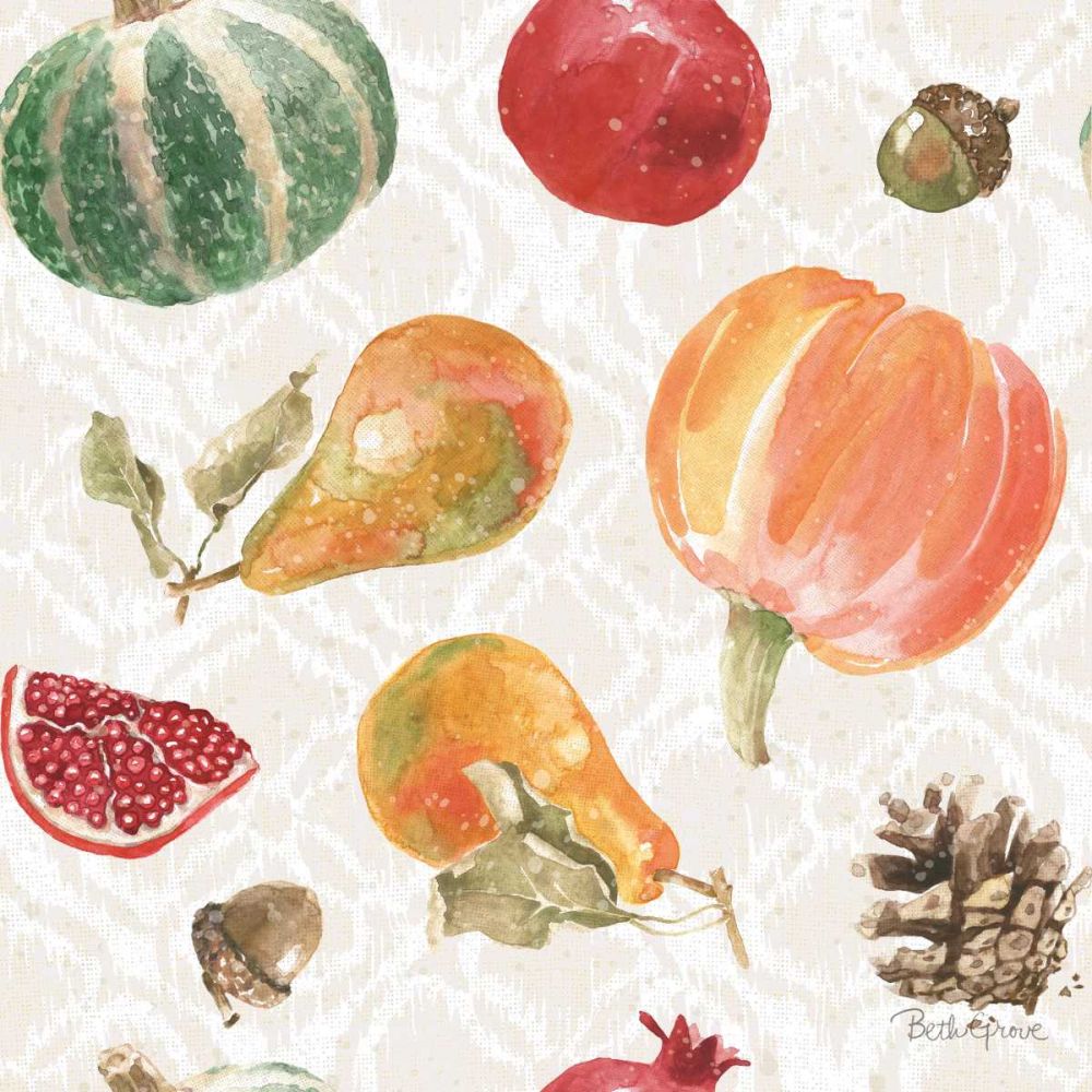 Harvest Bouquet Pattern IV art print by Beth Grove for $57.95 CAD