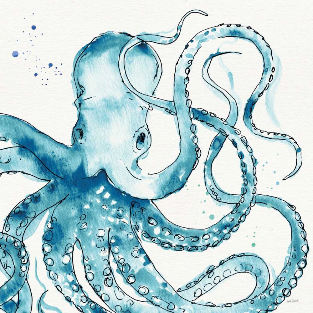 Deep Sea VIII Teal art print by Anne Tavoletti for $57.95 CAD