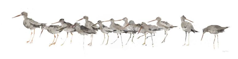 Watercolor Sandpiper Panel Gray art print by Avery Tillmon for $57.95 CAD