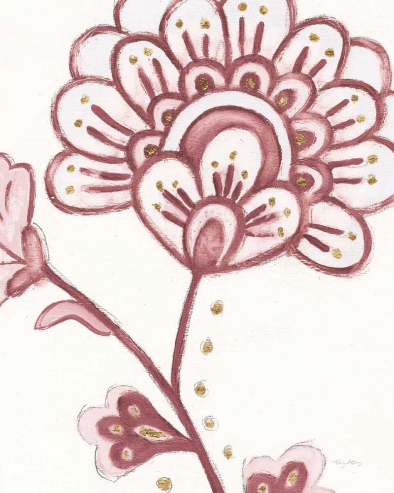 Flora Chinoiserie III Pink art print by Emily Adams for $57.95 CAD