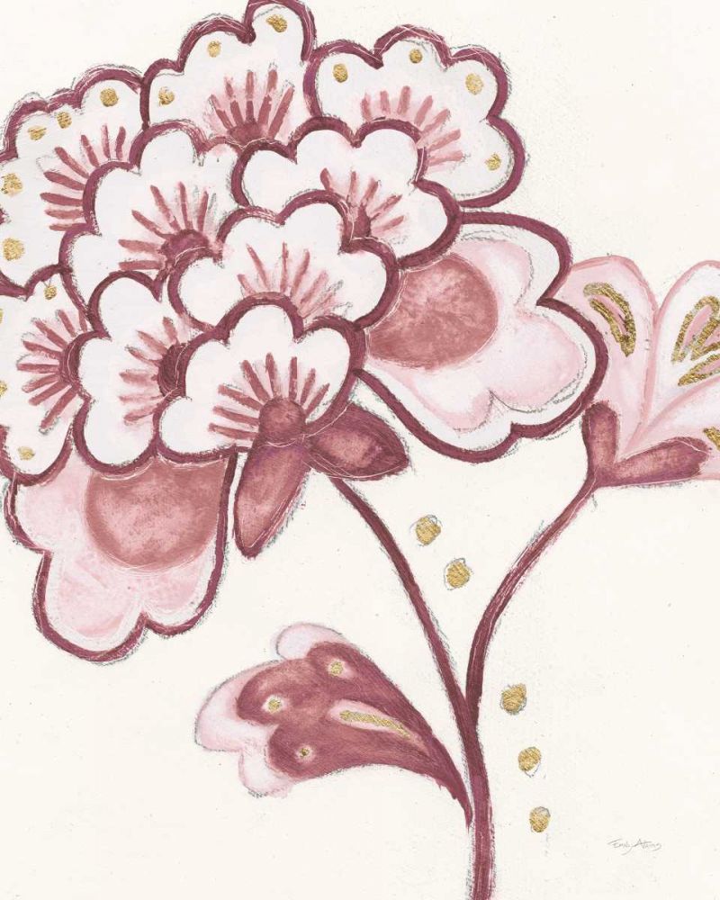 Flora Chinoiserie IV Pink art print by Emily Adams for $57.95 CAD