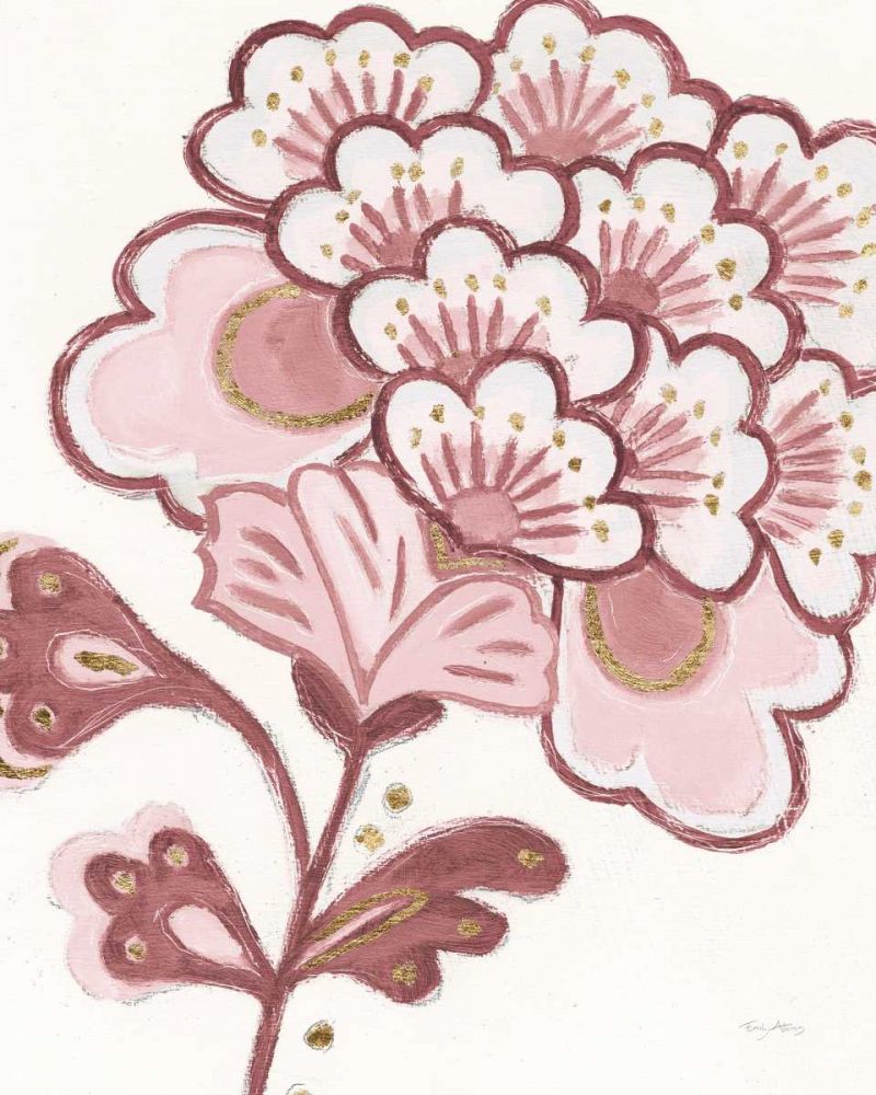 Flora Chinoiserie V Pink art print by Emily Adams for $57.95 CAD