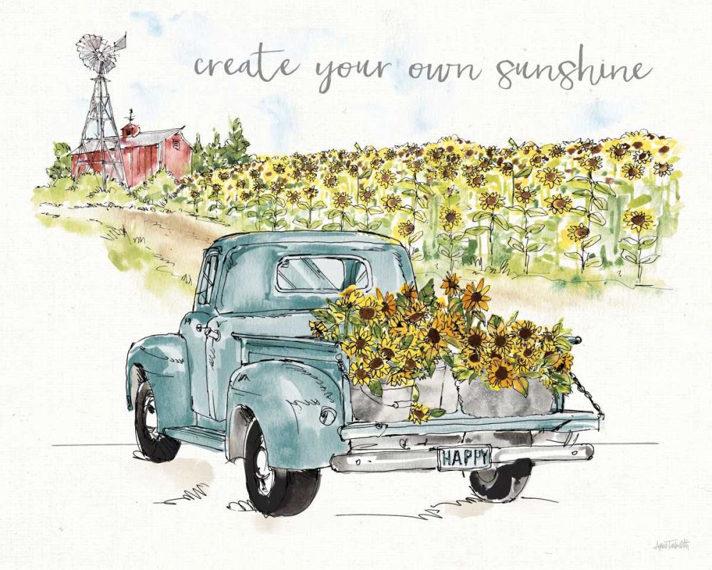 Sunflower Fields VI art print by Anne Tavoletti for $57.95 CAD