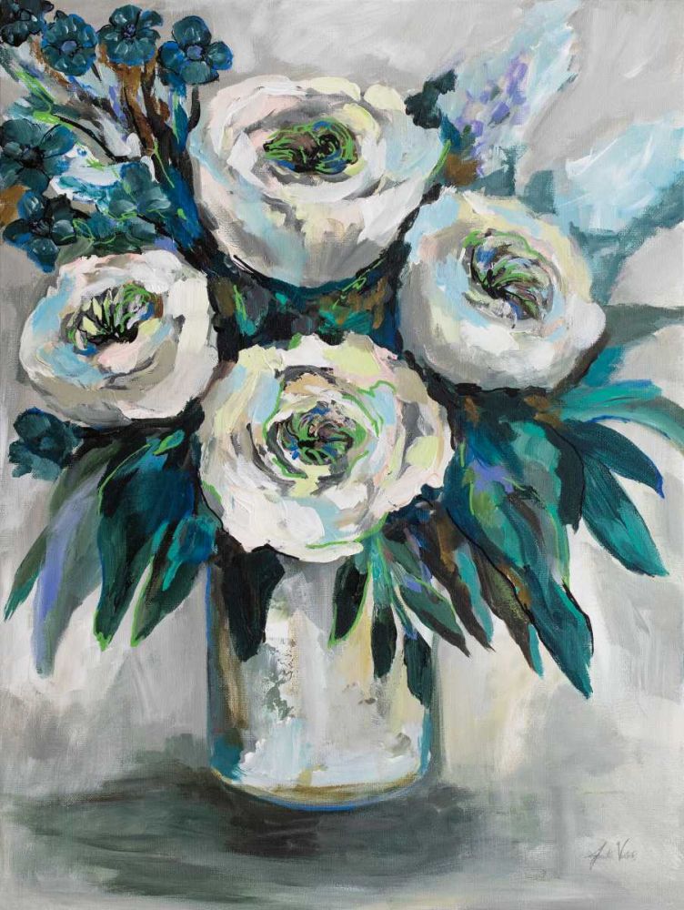 White Roses Bouquet art print by Jeanette Vertentes for $57.95 CAD