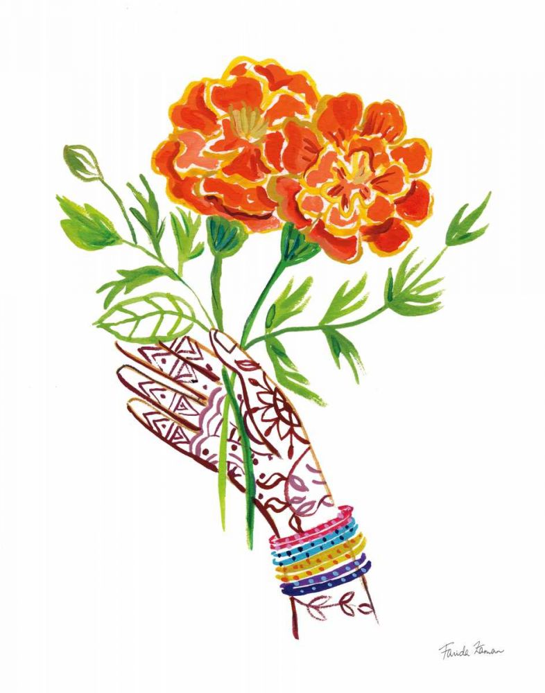 Floral Hand I art print by Farida Zaman for $57.95 CAD
