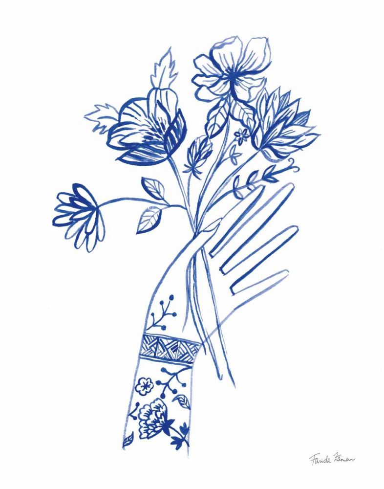 Floral Hand III art print by Farida Zaman for $57.95 CAD