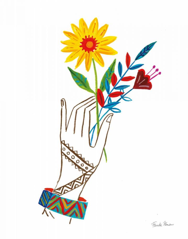 Floral Hand IV art print by Farida Zaman for $57.95 CAD