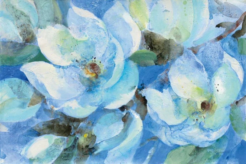 Blue Magnolias art print by Albena Hristova for $57.95 CAD