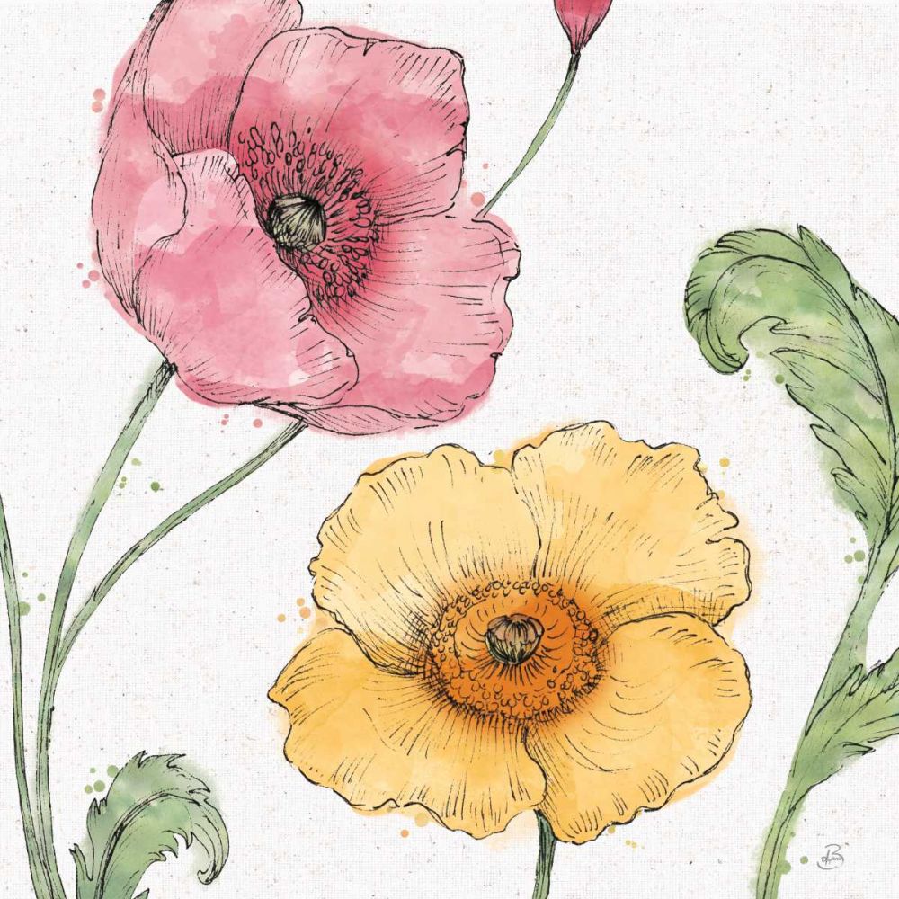 Blossom Sketches I Color art print by Daphne Brissonnet for $57.95 CAD