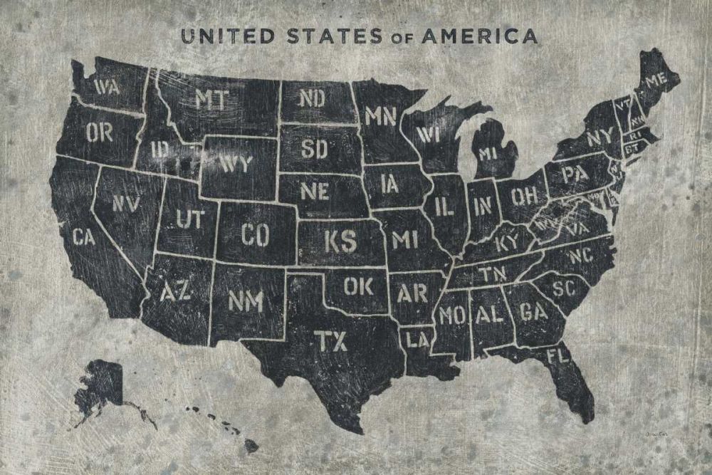 Grunge USA Map art print by James Wiens for $57.95 CAD