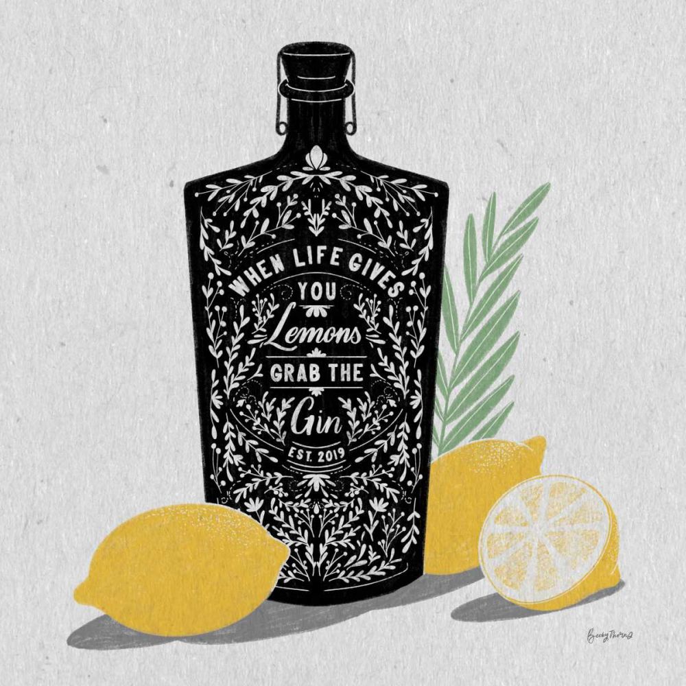 Fruity Spirits Gin art print by Becky Thorns for $57.95 CAD