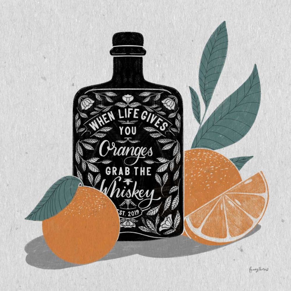 Fruity Spirits Whiskey art print by Becky Thorns for $57.95 CAD