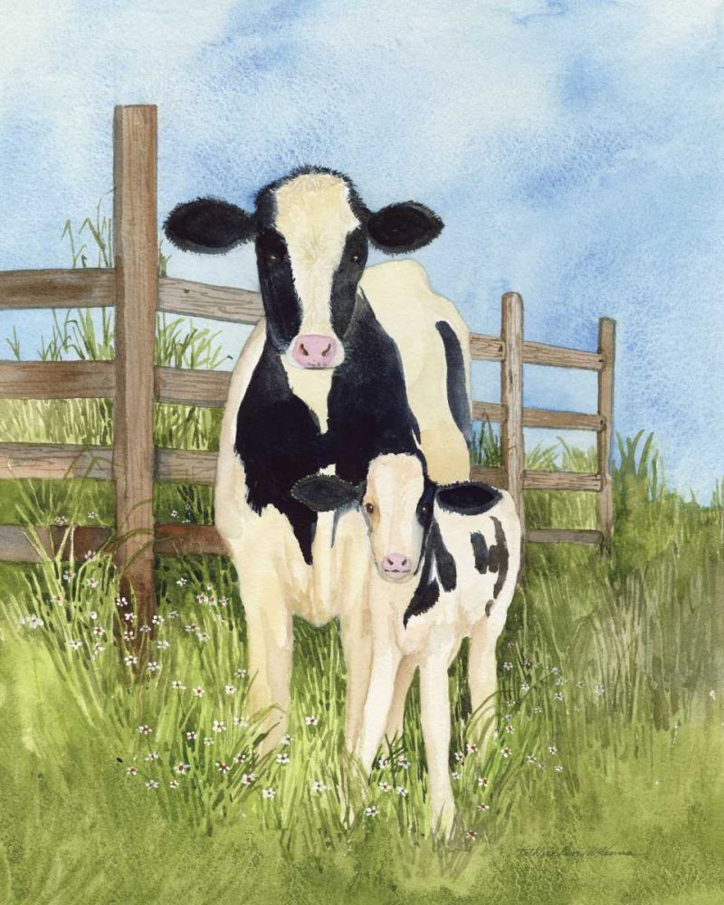 Farm Family Cows art print by Kathleen Parr McKenna for $57.95 CAD