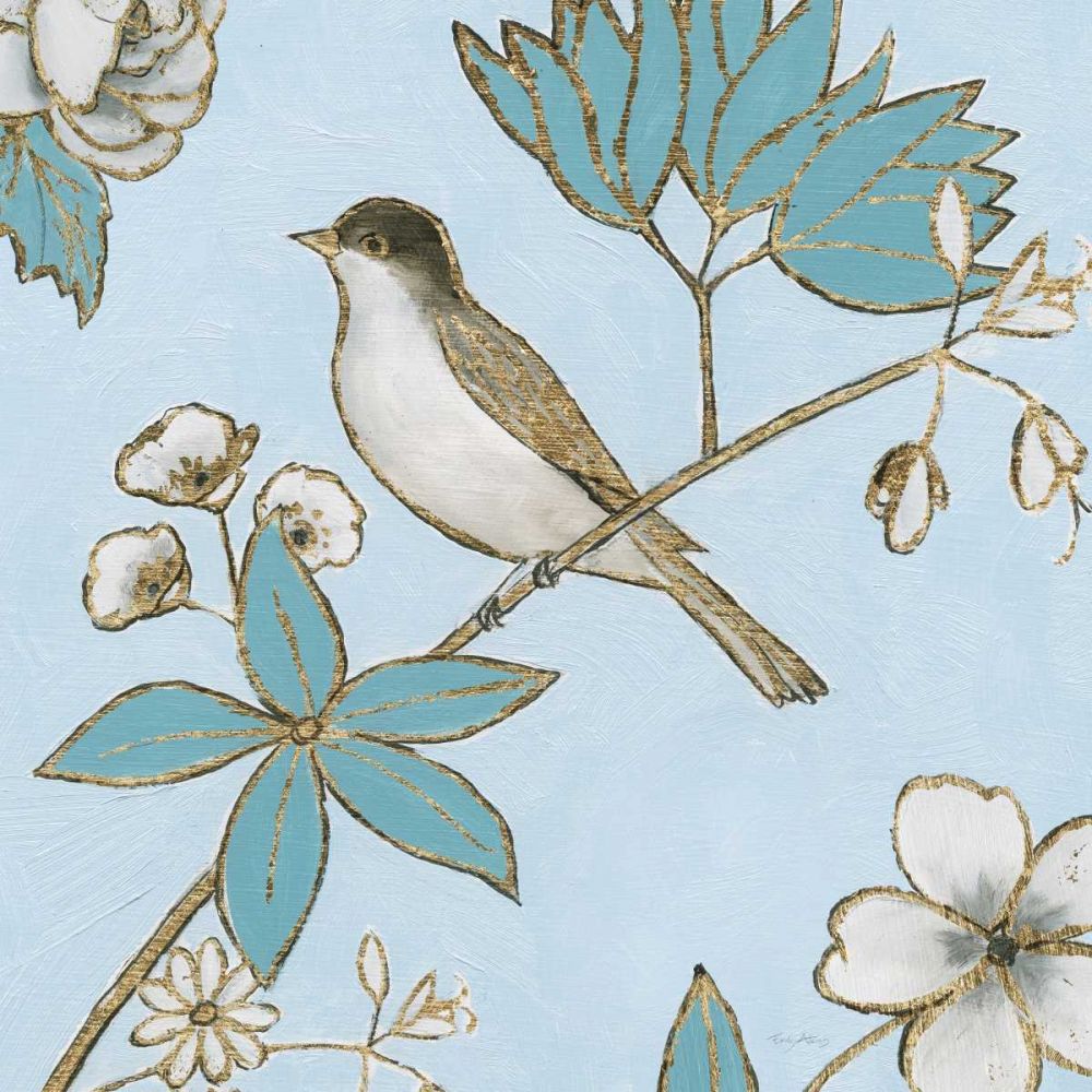 Toile Birds IV art print by Emily Adams for $57.95 CAD