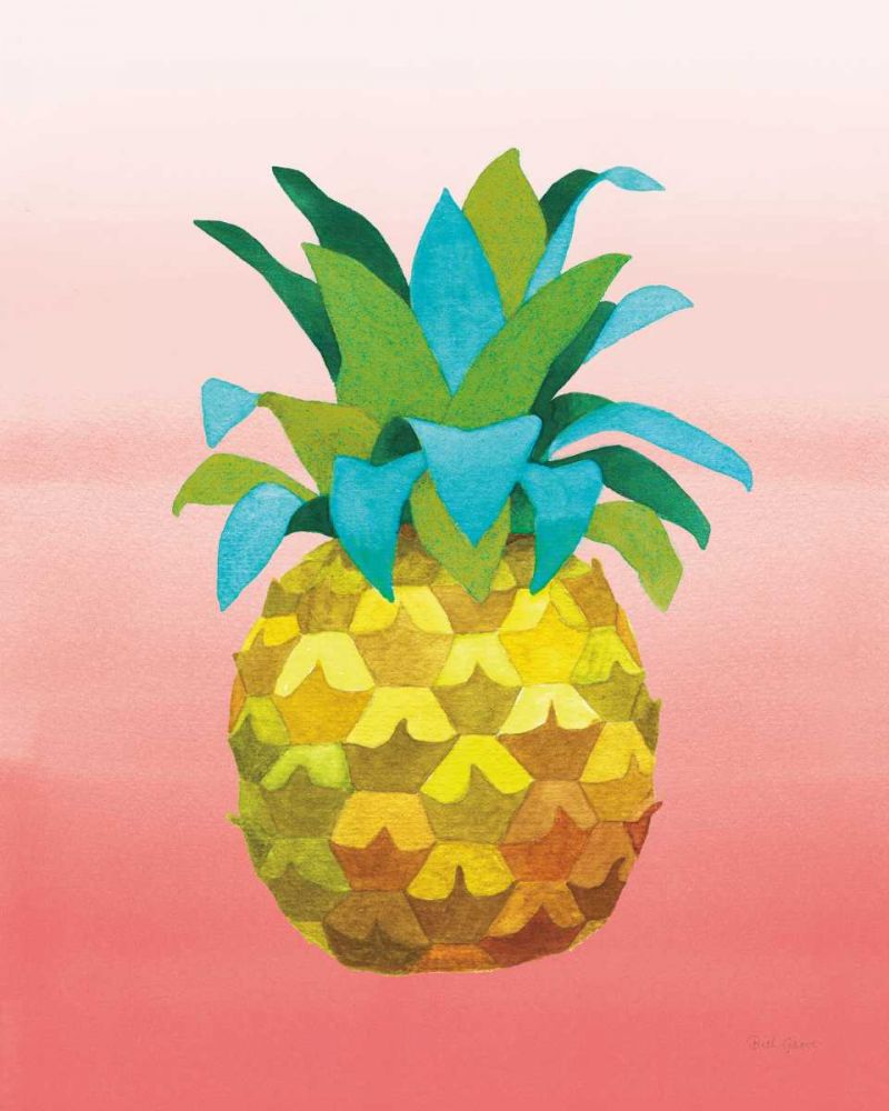 Island Time Pineapples VI Coral art print by Beth Grove for $57.95 CAD