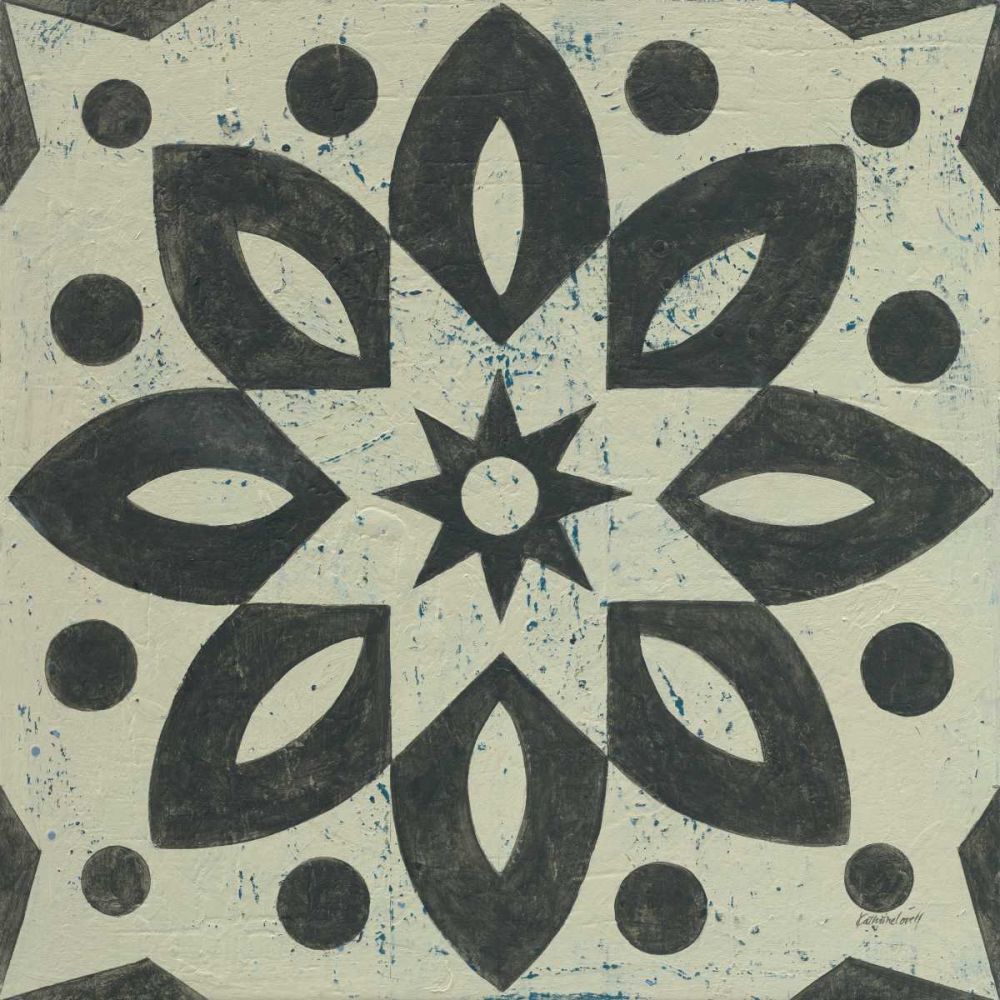 Black and White Tile I art print by Kathrine Lovell for $57.95 CAD