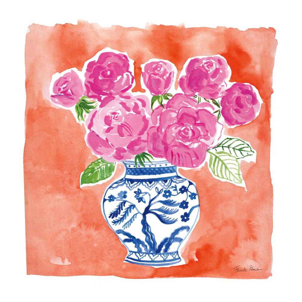 Chinoiserie Roses I art print by Farida Zaman for $57.95 CAD