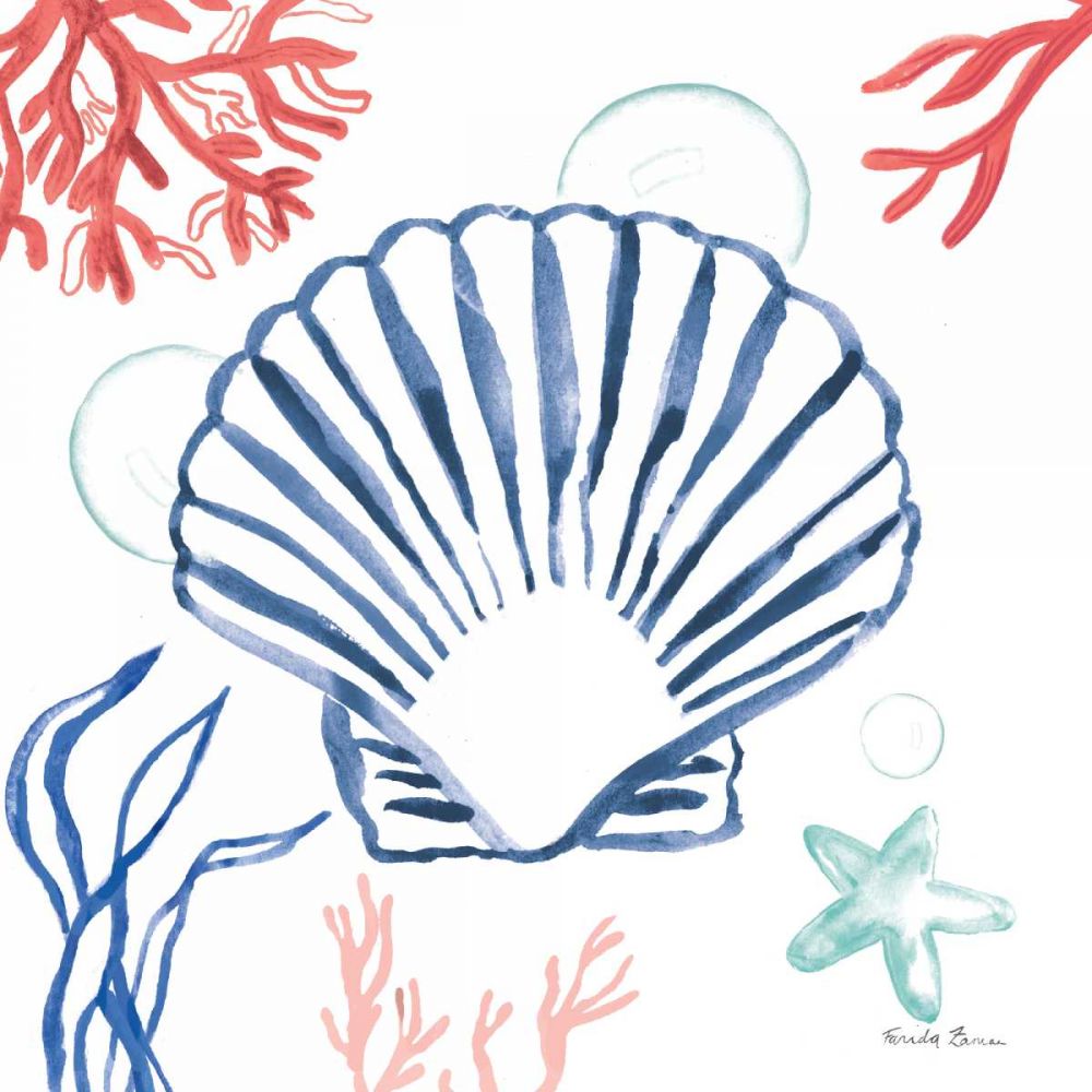 Coastal Jewels III Coral Cove art print by Farida Zaman for $57.95 CAD