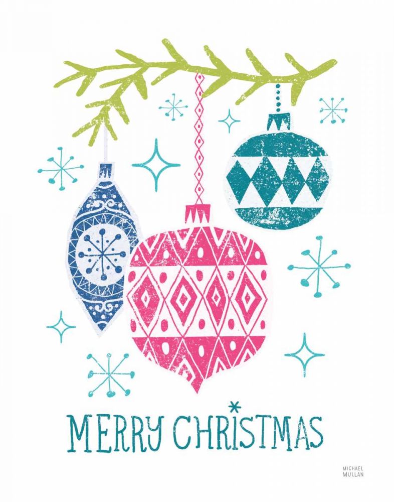 Merry Christmastime Ornament Bright art print by Michael Mullan for $57.95 CAD