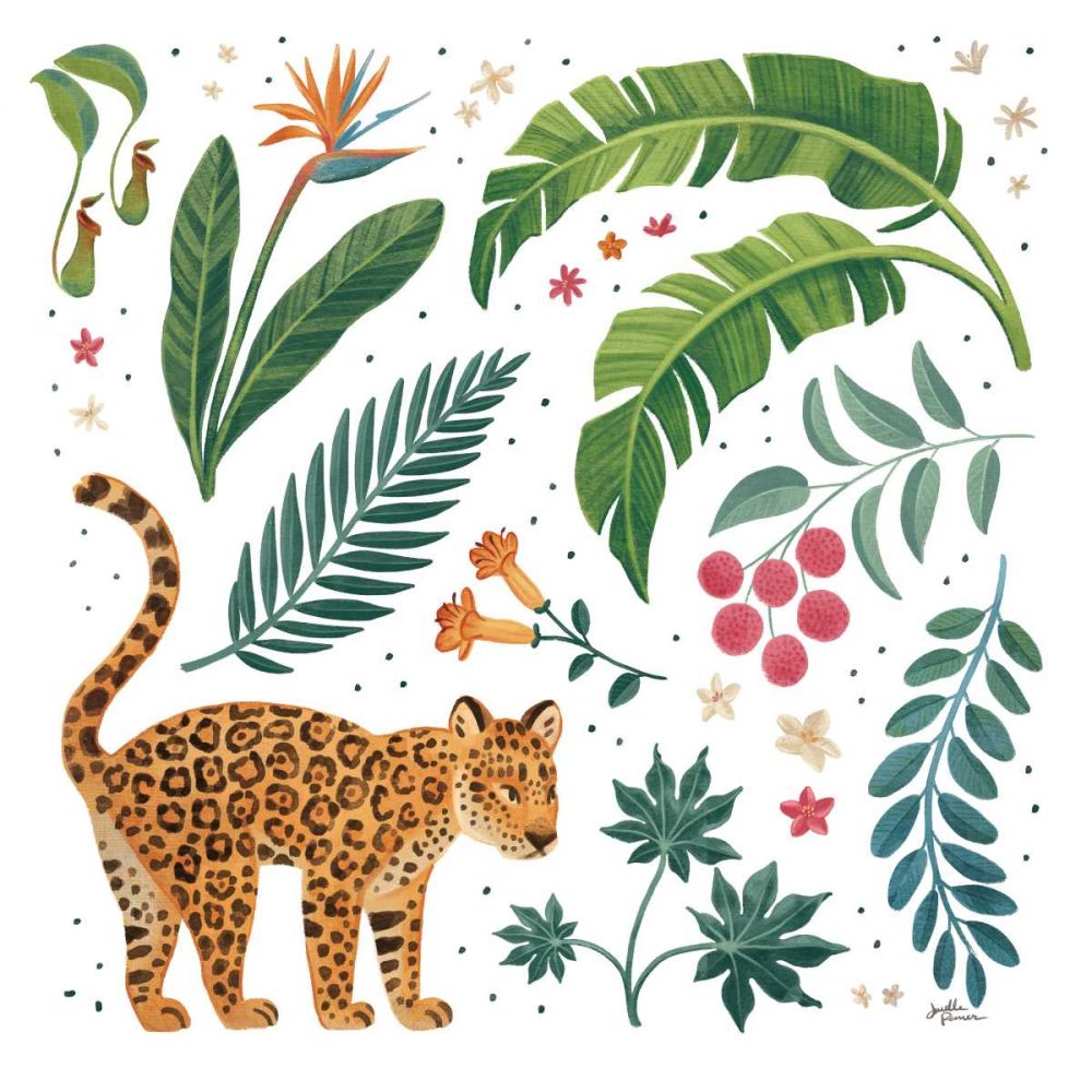 Jungle Love IV White art print by Janelle Penner for $57.95 CAD