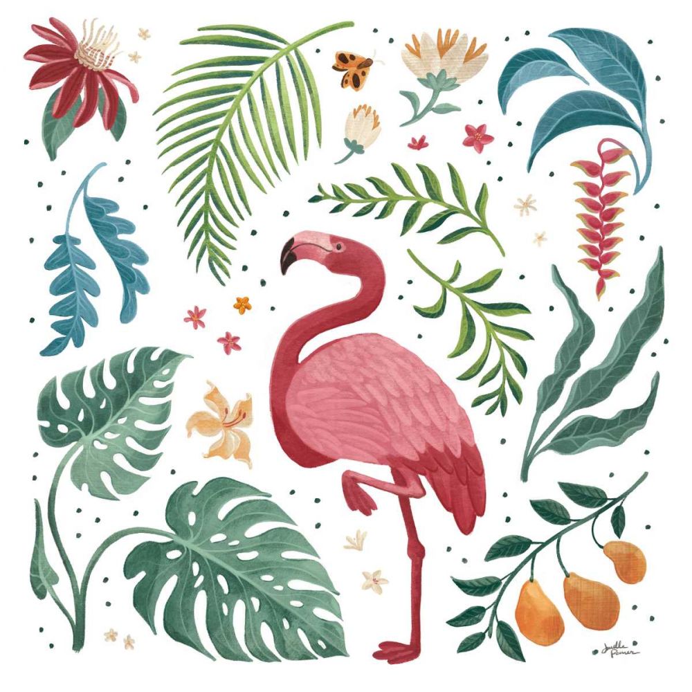 Jungle Love VI White art print by Janelle Penner for $57.95 CAD
