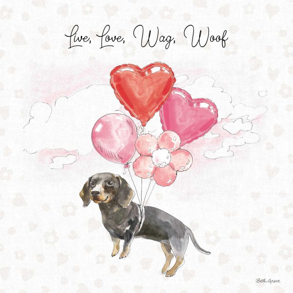 Paws of Love V Pink art print by Beth Grove for $57.95 CAD