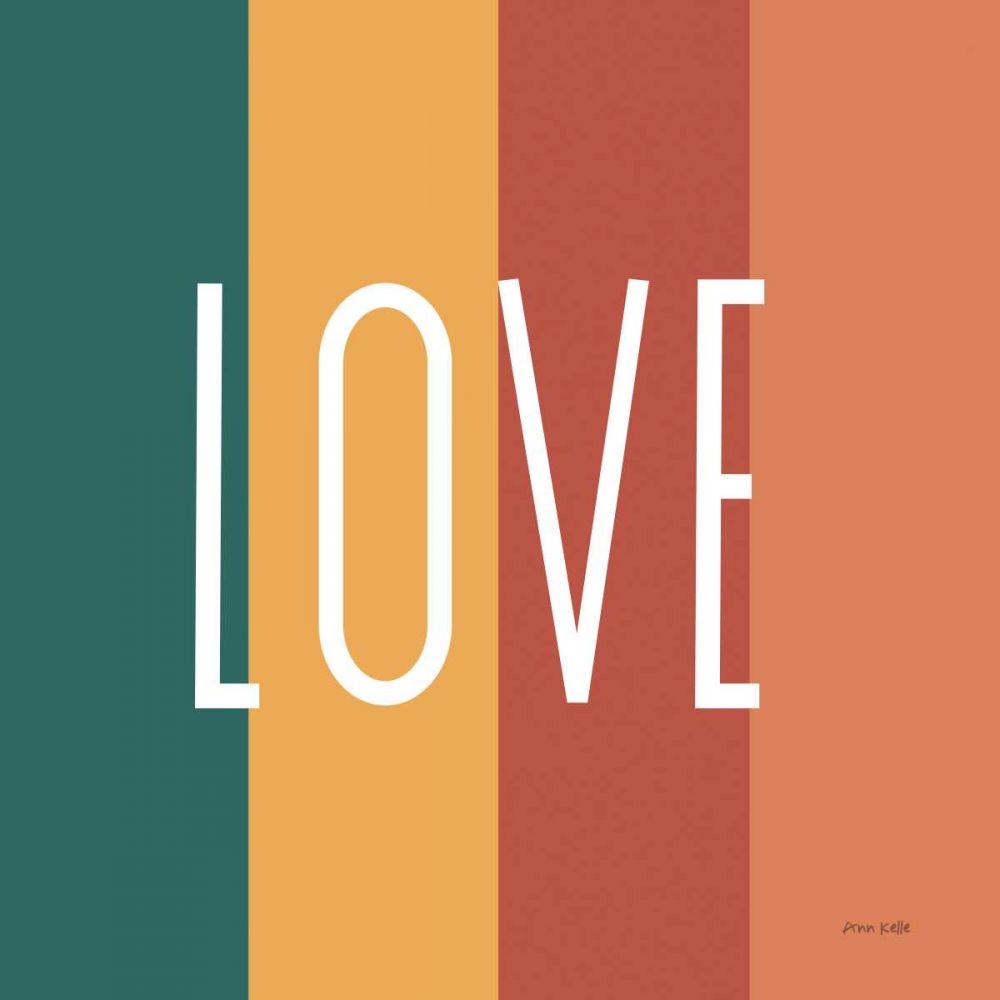 Love Rainbow Retro art print by Ann Kelle for $57.95 CAD