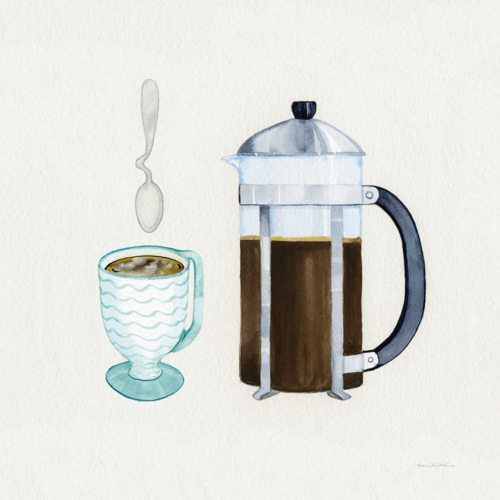 Coffee Break VIII Tan art print by Kathleen Parr McKenna for $57.95 CAD