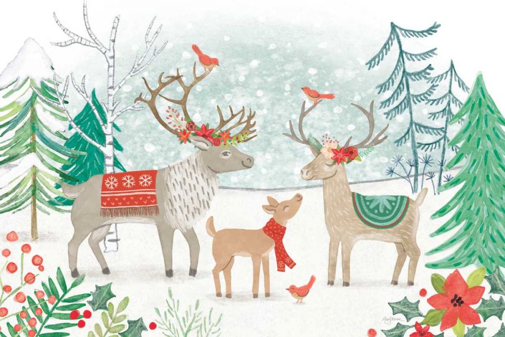 Reindeer Jubilee I art print by Mary Urban for $57.95 CAD