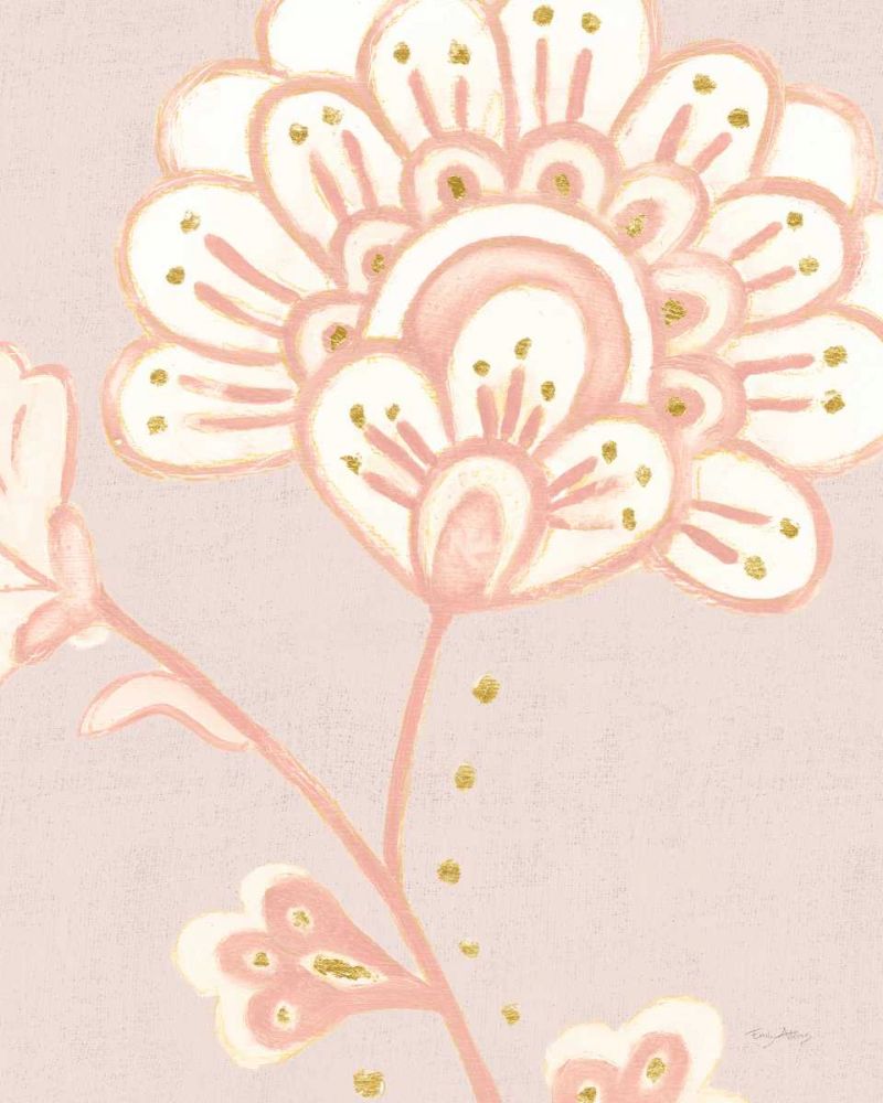 Flora Chinoiserie III Textured Terra art print by Emily Adams for $57.95 CAD