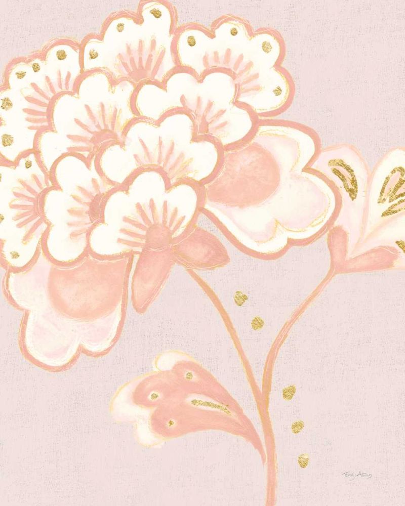 Flora Chinoiserie IV Textured Terra art print by Emily Adams for $57.95 CAD